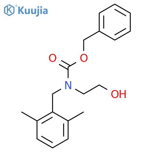 benzyl N-(2,6-dimethylphenyl)methyl-N-(2-hydroxyethyl)carbamate structure