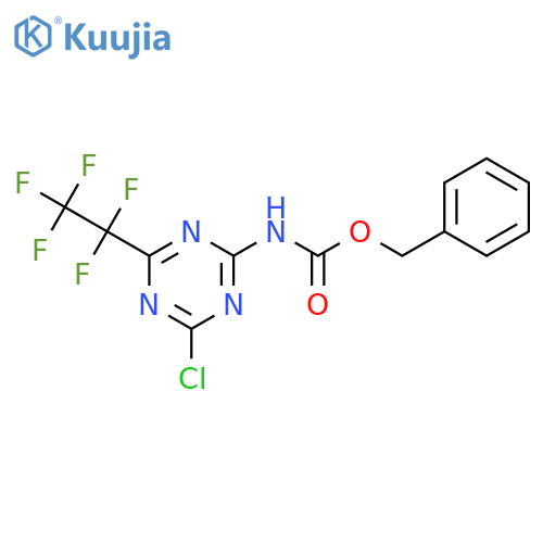 benzyl N-[4-chloro-6-(1,1,2,2,2-pentafluoroethyl)-1,3,5-triazin-2-yl]carbamate structure