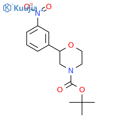 Tert-butyl 2-(3-nitrophenyl)morpholine-4-carboxylate structure