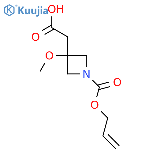 2-{3-methoxy-1-(prop-2-en-1-yloxy)carbonylazetidin-3-yl}acetic acid structure