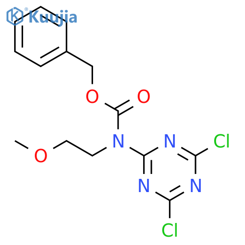 benzyl N-(4,6-dichloro-1,3,5-triazin-2-yl)-N-(2-methoxyethyl)carbamate structure