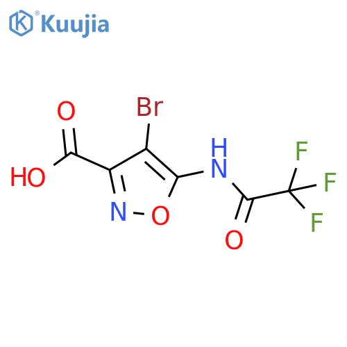 4-Bromo-5-(2,2,2-trifluoroacetamido)-1,2-oxazole-3-carboxylic acid structure