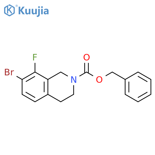 benzyl 7-bromo-8-fluoro-3,4-dihydroisoquinoline-2(1H)-carboxylate structure