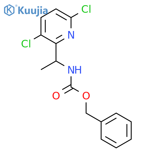 benzyl N-1-(3,6-dichloropyridin-2-yl)ethylcarbamate structure