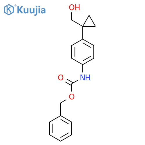 benzyl N-{4-[1-(hydroxymethyl)cyclopropyl]phenyl}carbamate structure