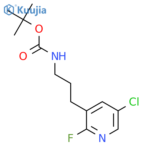 tert-butyl N-3-(5-chloro-2-fluoropyridin-3-yl)propylcarbamate structure