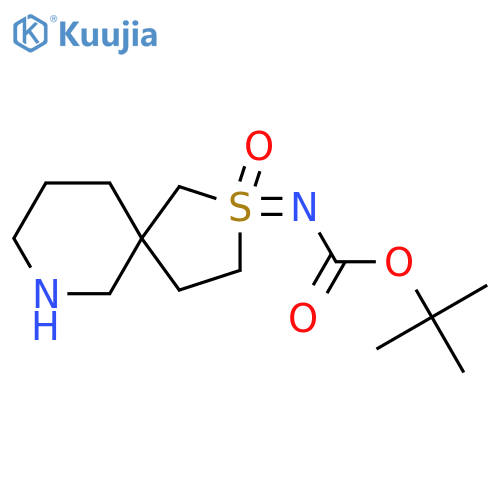 tert-butyl N-{2-oxo-2lambda6-thia-7-azaspiro[4.5]decan-2-ylidene}carbamate structure