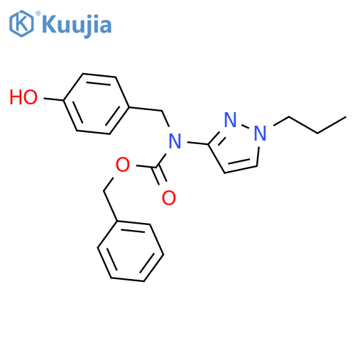benzyl N-(4-hydroxyphenyl)methyl-N-(1-propyl-1H-pyrazol-3-yl)carbamate structure