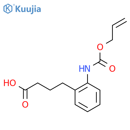 4-(2-{(prop-2-en-1-yloxy)carbonylamino}phenyl)butanoic acid structure