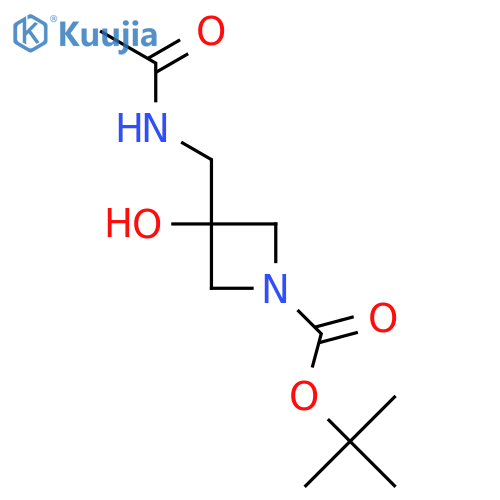 Tert-butyl 3-(acetamidomethyl)-3-hydroxyazetidine-1-carboxylate structure