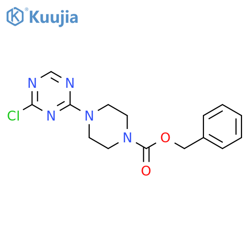 Benzyl 4-(4-chloro-1,3,5-triazin-2-yl)piperazine-1-carboxylate structure