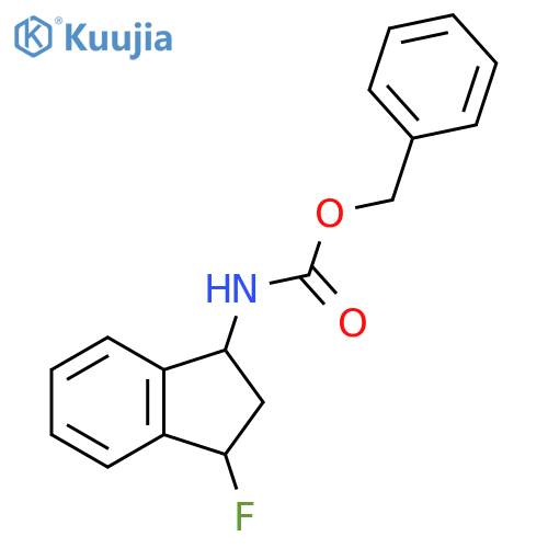 benzyl N-(3-fluoro-2,3-dihydro-1H-inden-1-yl)carbamate structure