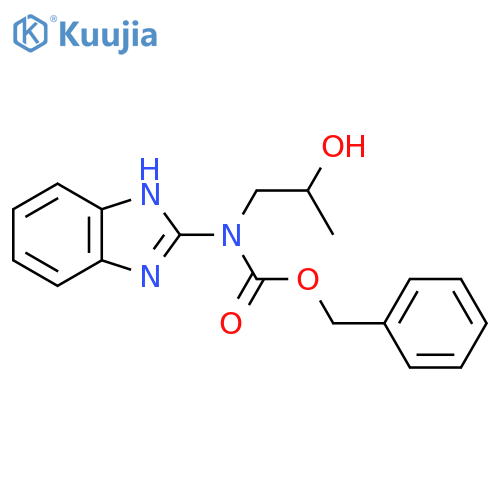 benzyl N-(1H-1,3-benzodiazol-2-yl)-N-(2-hydroxypropyl)carbamate structure