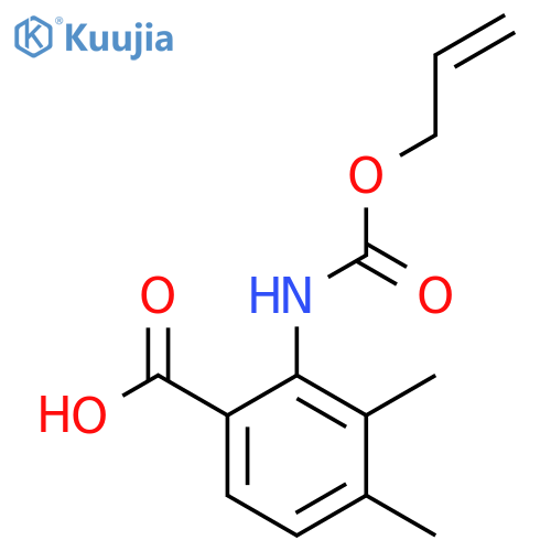 3,4-Dimethyl-2-{[(prop-2-en-1-yloxy)carbonyl]amino}benzoic acid structure