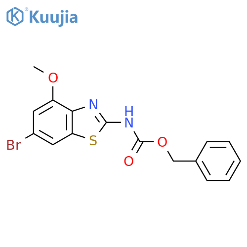 benzyl N-(6-bromo-4-methoxy-1,3-benzothiazol-2-yl)carbamate structure