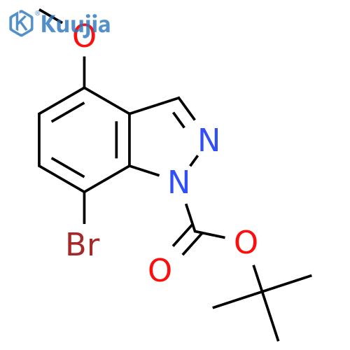tert-butyl 7-bromo-4-methoxy-1H-indazole-1-carboxylate structure