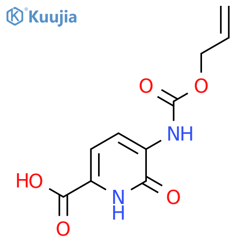 6-hydroxy-5-{(prop-2-en-1-yloxy)carbonylamino}pyridine-2-carboxylic acid structure