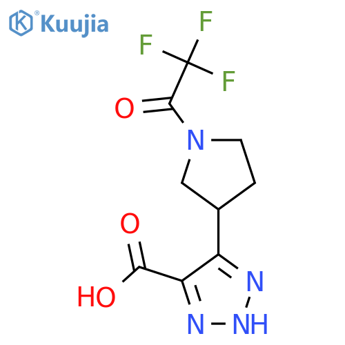 5-[1-(2,2,2-trifluoroacetyl)pyrrolidin-3-yl]-1H-1,2,3-triazole-4-carboxylic acid structure