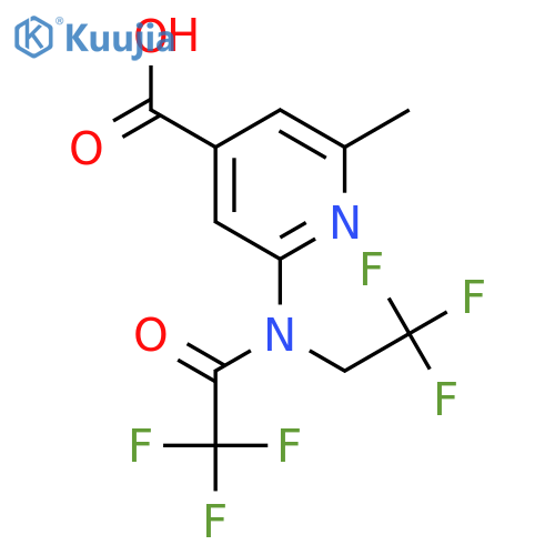 2-methyl-6-[2,2,2-trifluoro-N-(2,2,2-trifluoroethyl)acetamido]pyridine-4-carboxylic acid structure