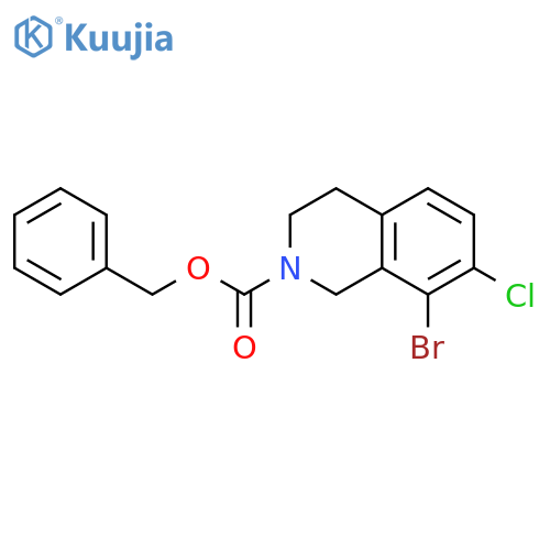 Benzyl 8-bromo-7-chloro-1,2,3,4-tetrahydroisoquinoline-2-carboxylate structure
