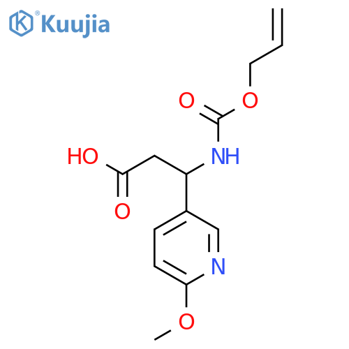 3-(6-Methoxypyridin-3-yl)-3-{[(prop-2-en-1-yloxy)carbonyl]amino}propanoic acid structure