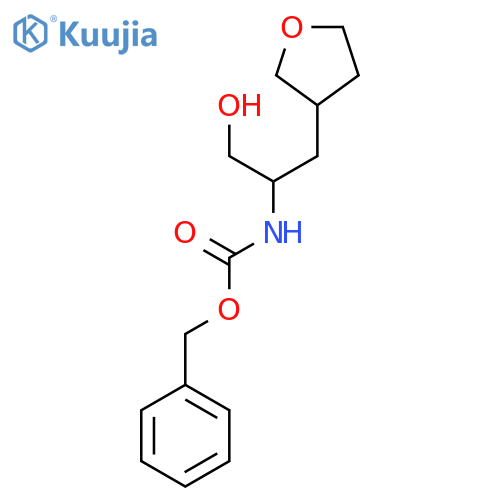 benzyl N-[1-hydroxy-3-(oxolan-3-yl)propan-2-yl]carbamate structure