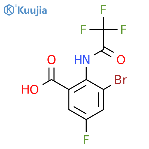 3-Bromo-5-fluoro-2-(2,2,2-trifluoroacetamido)benzoic acid structure