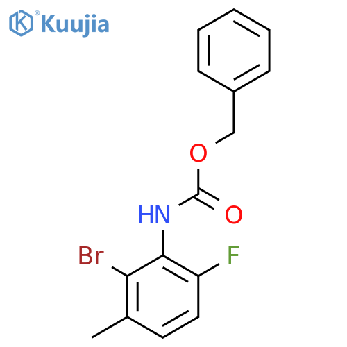benzyl N-(2-bromo-6-fluoro-3-methylphenyl)carbamate structure