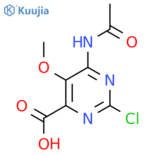 2-Chloro-6-acetamido-5-methoxypyrimidine-4-carboxylic acid structure