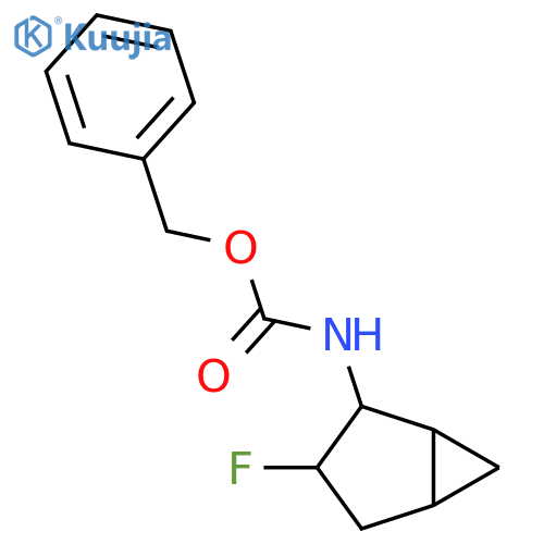 benzyl N-{3-fluorobicyclo3.1.0hexan-2-yl}carbamate structure