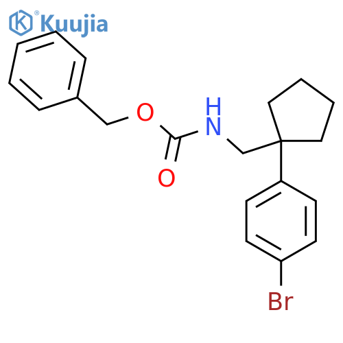 benzyl N-{1-(4-bromophenyl)cyclopentylmethyl}carbamate structure