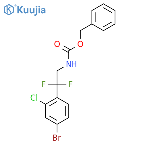 benzyl N-2-(4-bromo-2-chlorophenyl)-2,2-difluoroethylcarbamate structure