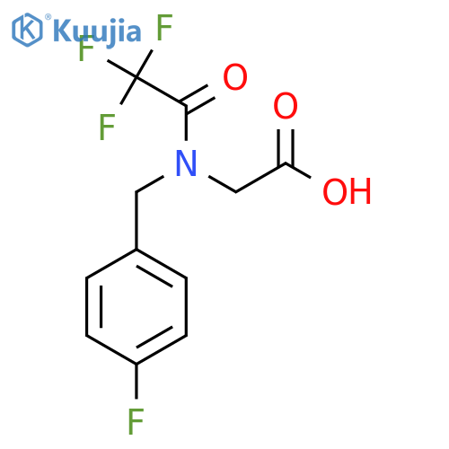 2-{2,2,2-trifluoro-N-[(4-fluorophenyl)methyl]acetamido}acetic acid structure
