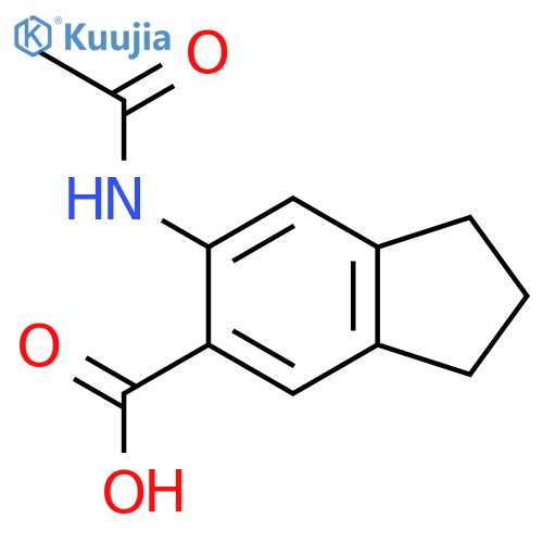 6-acetamido-2,3-dihydro-1H-indene-5-carboxylic acid structure
