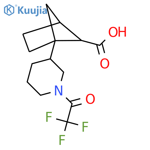 1-1-(2,2,2-trifluoroacetyl)piperidin-3-ylbicyclo2.1.1hexane-5-carboxylic acid structure