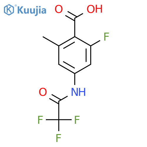 2-Fluoro-6-methyl-4-(2,2,2-trifluoroacetamido)benzoic acid structure