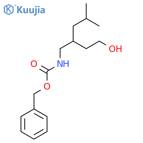 benzyl N-[4-hydroxy-2-(2-methylpropyl)butyl]carbamate structure