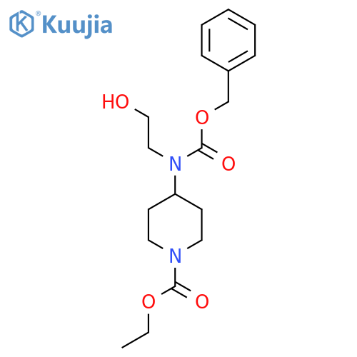 Ethyl 4-{[(benzyloxy)carbonyl](2-hydroxyethyl)amino}piperidine-1-carboxylate structure