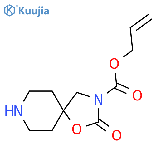 prop-2-en-1-yl 2-oxo-1-oxa-3,8-diazaspiro4.5decane-3-carboxylate structure