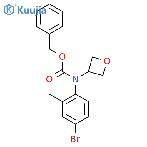 benzyl N-(4-bromo-2-methylphenyl)-N-(oxetan-3-yl)carbamate structure