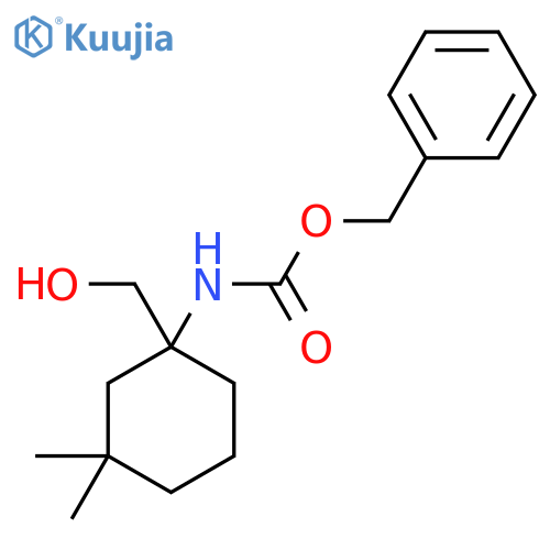 benzyl N-1-(hydroxymethyl)-3,3-dimethylcyclohexylcarbamate structure