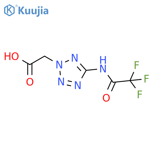 2-5-(2,2,2-trifluoroacetamido)-2H-1,2,3,4-tetrazol-2-ylacetic acid structure