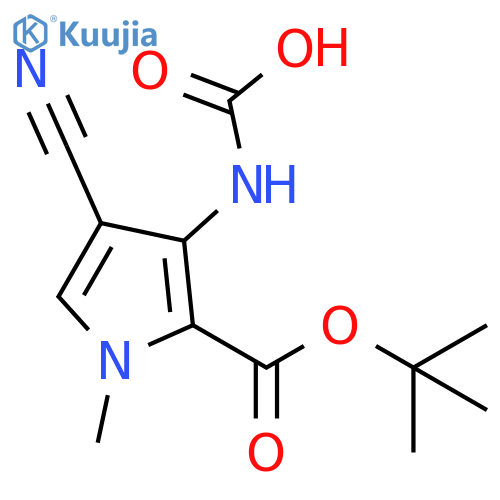 {2-(tert-butoxy)carbonyl-4-cyano-1-methyl-1H-pyrrol-3-yl}carbamic acid structure