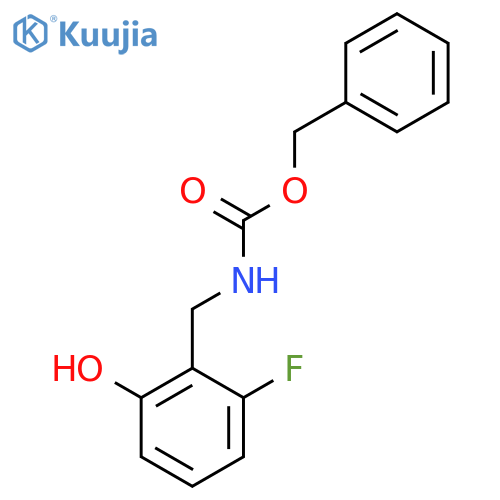 benzyl N-[(2-fluoro-6-hydroxyphenyl)methyl]carbamate structure