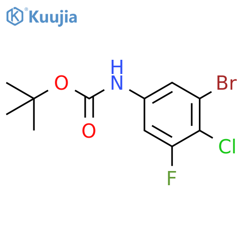 tert-butyl N-(3-bromo-4-chloro-5-fluorophenyl)carbamate structure