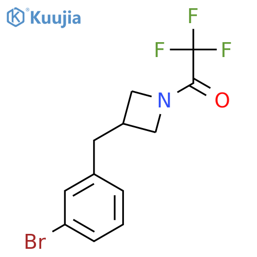 1-{3-(3-bromophenyl)methylazetidin-1-yl}-2,2,2-trifluoroethan-1-one structure
