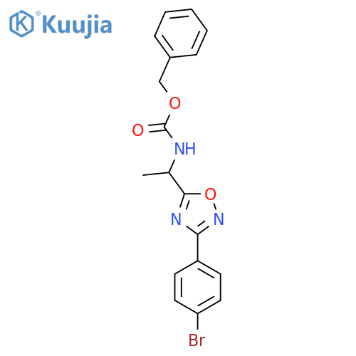 benzyl N-{1-3-(4-bromophenyl)-1,2,4-oxadiazol-5-ylethyl}carbamate structure