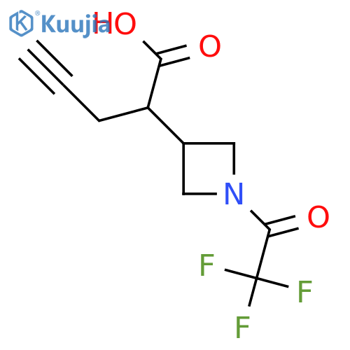 2-[1-(2,2,2-Trifluoroacetyl)azetidin-3-yl]pent-4-ynoic acid structure