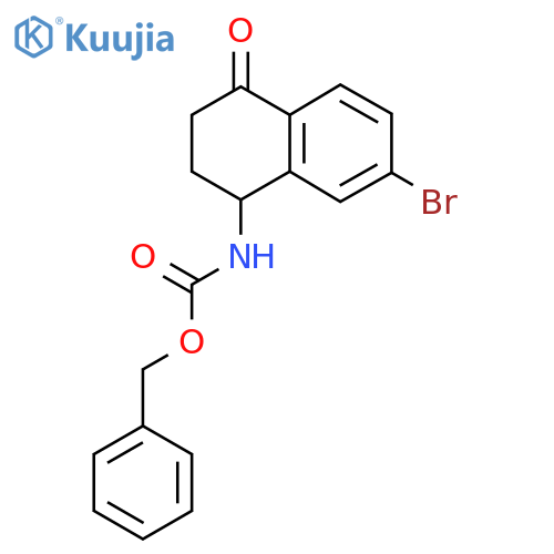 benzyl N-(7-bromo-4-oxo-1,2,3,4-tetrahydronaphthalen-1-yl)carbamate structure