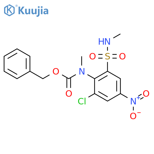 benzyl N-2-chloro-6-(methylsulfamoyl)-4-nitrophenyl-N-methylcarbamate structure